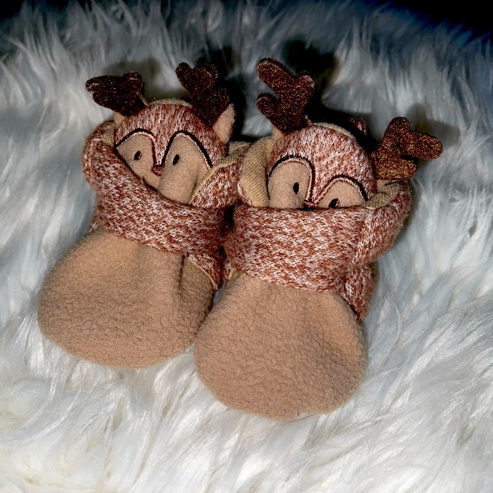 Reindeer baby slippers